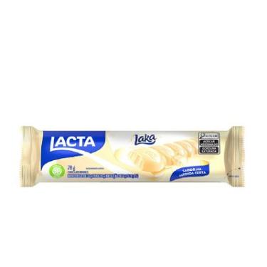 Imagem de Chocolate Branco Laka Lacta 28g Tablete Cremoso