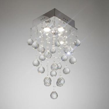 Imagem de Lustre Para Sala, Quarto, Cozinha Em Cristal K9 Base 20x20