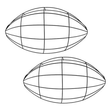 Imagem de Esquirla 2 peças de moldura de guirlanda em formato de futebol, moldura de arame para decoração de casa, floral de arame de metal para porta de feriado,