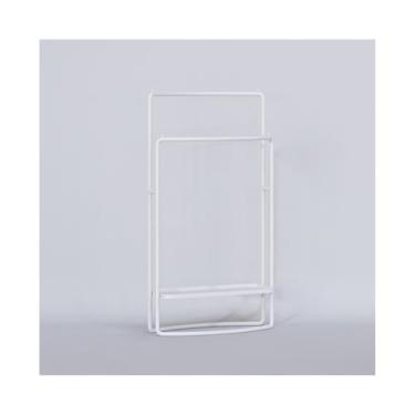 Imagem de porta-toalhas Toalheiro de banheiro sem perfuração chão(Branco)