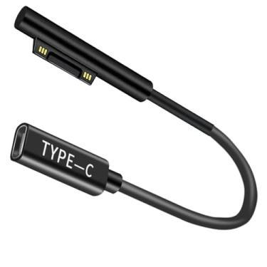 Imagem de Adaptador macho magnético de 65 W para cabo USB C fêmea, cabo adaptador CC de 15 V para adaptador USB C feito para Surface Pro 7/Pro 6/Pro 5/Pro 4/Pro 3, Surface Laptop 4/3/2/1, Surface Book, Surface