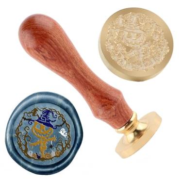 Imagem de Selo de cera fantasma Carimbo de selo de cera de Halloween cabeças de latão removíveis para decoração de festa de Halloween convites carta envelope cartões de felicitações presentes