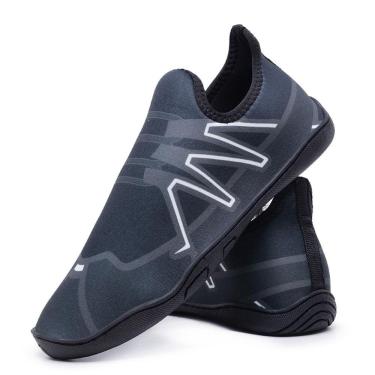 Imagem de Tenis Aquatico Beach Tennis Neoprene Estampada Confortavel Solado Borracha Palmilha Espumada