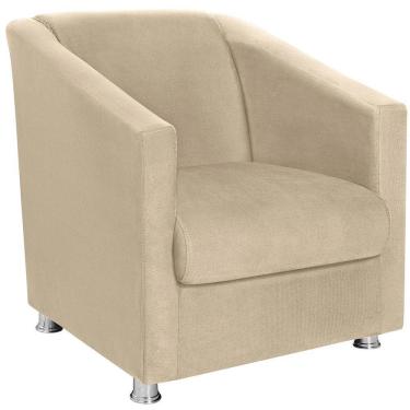 Imagem de Poltrona Decorativa Bia Suede Bege Mpassos Bege