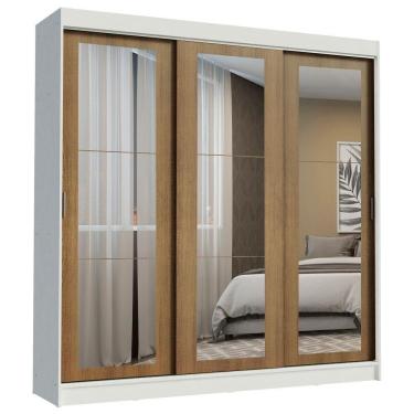 Imagem de Guarda Roupa 3 Portas de Correr de Espelho 3 Gavetas Madesa