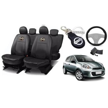 Imagem de Capa de couro para o banco march 2009-2014 proteção impermeável