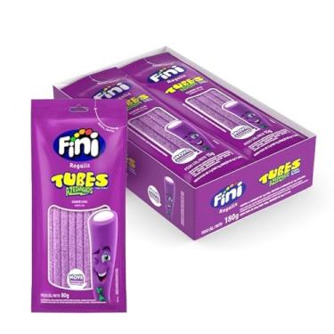 Imagem de Bala Tubo Sabor Uva Azedinha Regaliz Fini Sabor Uva Azedinha 80g C/ 12 unidades