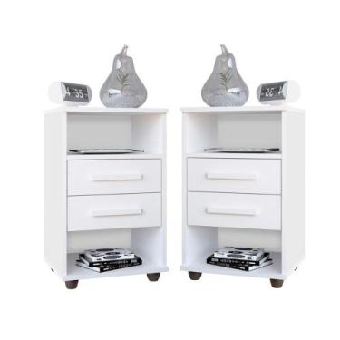 Imagem de Kit 2  Mesas de Cabeceira Cielo - Mesinha quarto -  Mizza Decor - São 