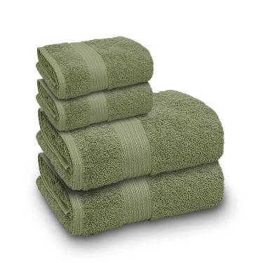 Imagem de Jogo De Toalha Banhão Indiana Intense 100% Algodão 4 Peças Gramatura 600 Alecrim