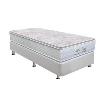 Imagem de Cama Box Solteiro: Colchão Molas Ensacadas Orthoflex Starflex Dream+Base White(88X188)
