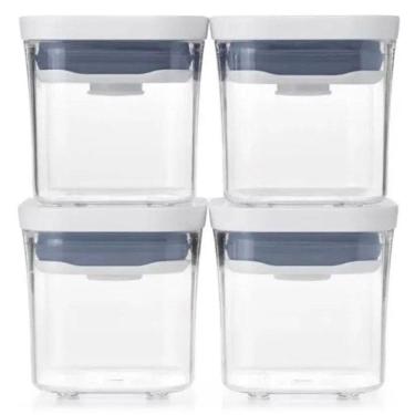 Imagem de Kit 4 Pote Hermético Oxo Pop 2.0 Quadrado 200Ml