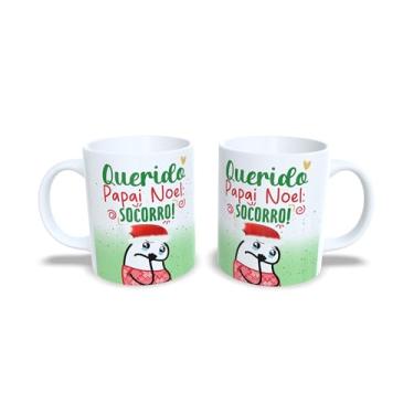 Imagem de Caneca de Cerâmica Natalina, 325ml, Gente Que Ama Panettone, Decorativa com Ilustração de Neve, Branca (15)