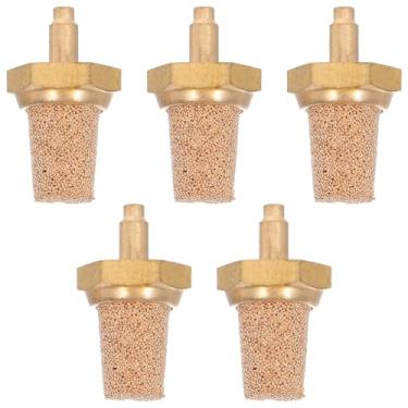 Imagem de SUPVOX 5 peças de bocal de filtro de máquina de neblina: encaixe de silenciador de ar de pedra bolha - Peças de sistemas pneumáticos para máquina de neblina - Redutor de ruído para compressores no