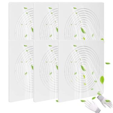 Imagem de PTLEVYN Capa de exaustor de banheiro branca fosca grade de ventilador de teto de banheiro com substituição de mola ventilador quadrado de teto ou parede exaustor, grade de ventilador de teto, capa de