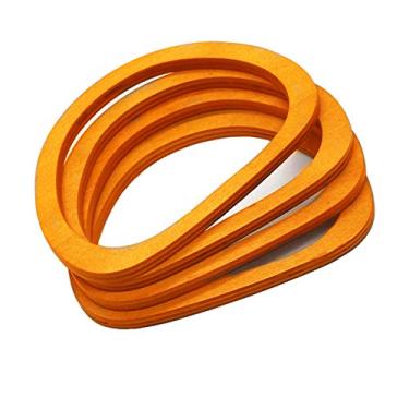 Imagem de Model Worker 4 peças de substituição de alças ovais de madeira para bolsas feitas à mão (marrom claro), Marrom claro, 4-1/4 x 6"