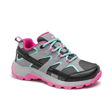 Imagem de Merrell Tênis de caminhada unissex infantil Moab Kdz, Cinza/rosa, 19