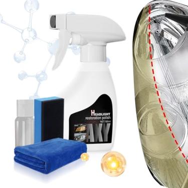 Imagem de Limpador de farol de carro, líquido de revestimento restaurador de lentes automotivas, spray de limpeza profunda de longa duração para manutenção de recuperação, veículos, SUV, motoristas de trailer