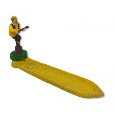 Imagem de Incensário Régua Cigano Amarelo Em Resina 24 Cm - Bialluz Presentes