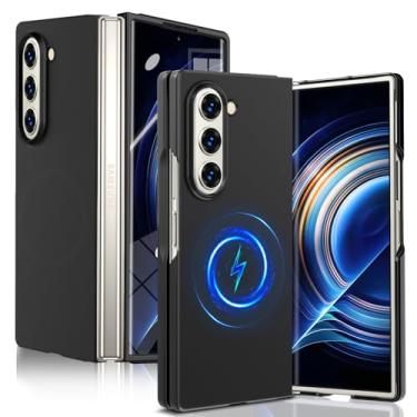 Imagem de MIDIIUGCT Capa para Samsung Galaxy Z Fold7 - Anel magnético embutido, pronto para carregamento sem fio, capa rígida de policarbonato fino com proteção contra impactos, [Preto] MUS-CXPC-01-01