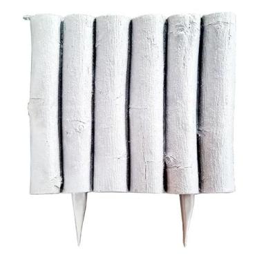 Imagem de Kit 10 Cercas Decorativa Jardim De Plástico Branca 3,16 mts - JR