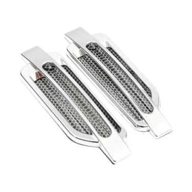 Imagem de Adesivo De Ventilação Para Lateral De Carro Em Cromo, Spoiler De Fluxo