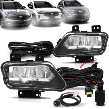 Imagem de Kit Farol de Milha Fastback Toro Pulse 2021 a 2025 Full LED Botão Modelo Touch
