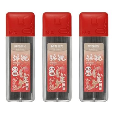 Imagem de PATIKIL 400 peças de grafite mecânico HB, refil de grafite preto de 0,5 mm, refil de lápis resistente à quebra para materiais de escrita, vermelho/azul