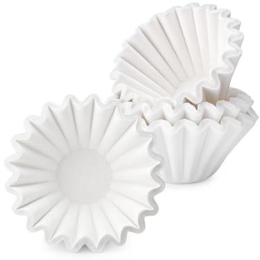 Imagem de Segarty 1 a 2 xícaras de filtros de café de papel descartáveis, 100 peças de filtro de papel branco de 15,5 cm, gotejador para cafeteria, cafeteria e forros de panela, acessório para uso doméstico