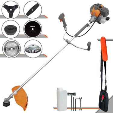 Imagem de Roçadeira Tekna RL520P 52cc 2HP C/ Carretel Nylon e Lâmina 3 Pontas + Lâmina 2 Pontas + Lâmina 40 Dentes Vídea + Lâmina 80 Dentes + Escova de Aço