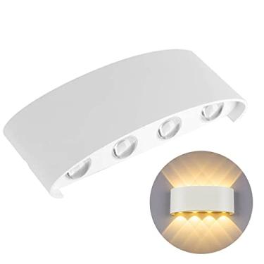 Imagem de Arandela de Efeito Externa Interna LED 8W 8 Fachos Luz Amarela - Branco Quente 3000K - Branca