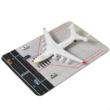 Imagem de NUOTIE 1/400 Scale Antonov-225 Mriya Military Transport Aircraft Miniature Ukrainian Painting Metal Diecast Airplane Model with Metal Stand and an 11.8-inch Tarmac Mouse pad for Aviation Enthusiasts