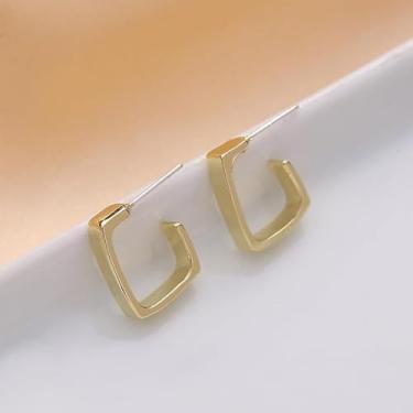 Imagem de Brincos de argola de ouro para mulheres, pequenos, delicados, apertados, modernos, minimalistas, leves, presentes de presente para o dia a dia, presentes de Natal, presentes de amizade para mulheres
