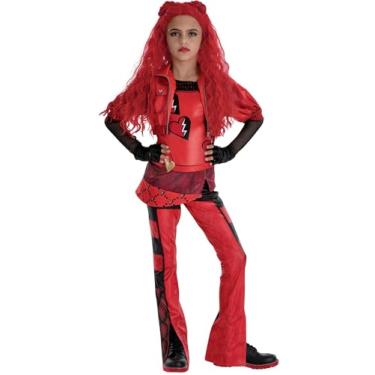 Imagem de Party City Red Costume for Girls - Disney Descendants 4 The Rise of Red Costume Includes Shirt with Attached Jacket, Pants, Belt, & Gloves - Costumes for Halloween, Birthday Parties, & Themed Events