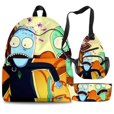 Imagem de Conjunto de 3 peças, mochila escolar infantil Solars Opposites Korvos Cartoon
