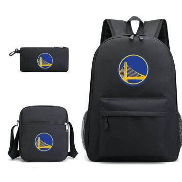 Imagem de Conjunto de mochilas escolares Basketball Star Warriors, 3 peças para crianças