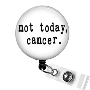 Imagem de Not Today, Carretel de crachá de câncer, presente de enfermagem oncológica, suporte de crachá de apoio ao câncer, emblema de enfermeira médica-cirúrgica em oncologia, clipes de crachá de especialista