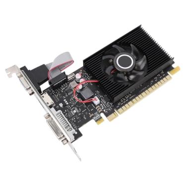 Imagem de VBESTLIFE Placa Gráfica de 1 GB, GPU DDR3 de 64 Bits, Placa de Vídeo para Jogos PCIE 1.1 X16 de 589/500 MHz, Placa Gráfica para Computador Desktop Com Portas HDMI, DVI, VGA