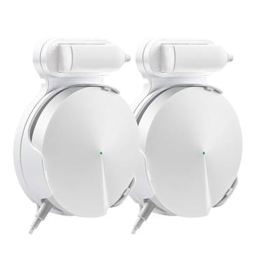 Imagem de Suporte de Parede para Roteador Deco M5 WIFI Sem Furacão Instalação Fácil Resistente Ocultação do Cabo Energia Acessório