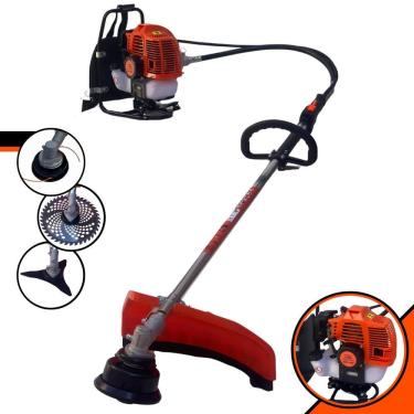 Imagem de Roçadeira Costal Completa Terra GRC430 À Gasolina 2T 43cc 1,7HP 3 Opções de Corte Com Lâmina 40 Dentes de Vídea + Lâmina 3 Pontas + Carretel de Nylon