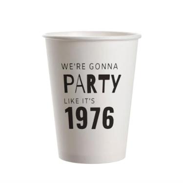 Imagem de SharkBliss Copos de festa de 50 anos 1976 255 g preto pacote com 20 para mulheres e homens – Party Like It's 1976