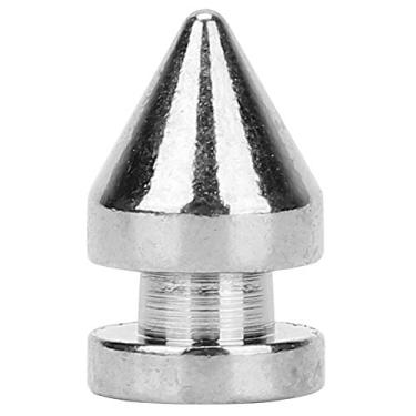Imagem de Zerodis Pregos de Pontas de Cone Estilo Punk, Ferramentas de Rebite de Metal para Roupas DIY, Decoração Artesanal de Couro, 8x13,5 Mm, 20 Peças, Prendedor de Pressão Com Design de Parafuso (8*13.5mm prata)