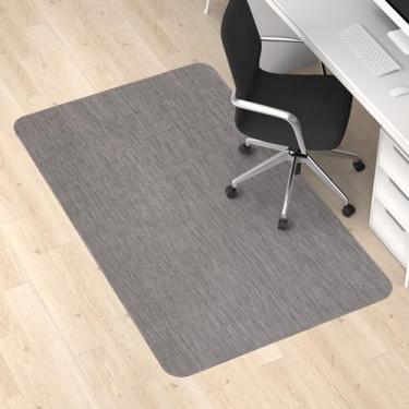 Imagem de Blvornl Tapete de cadeira de escritório para piso de madeira, tapete de cadeira de mesa de 89,9 cm x 139,7 cm para piso de madeira dura e azulejo, protetor de piso rígido antiderrapante grande, tapete