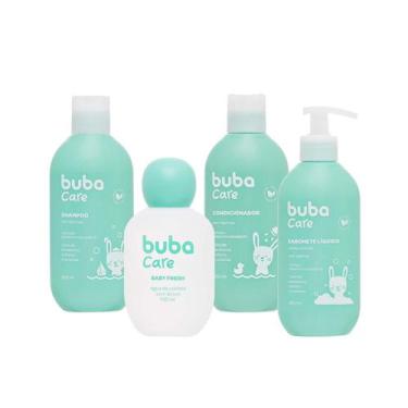 Imagem de Kit Limpeza Banho Bebê Infantil 250ml Colônia 100ml Vegano Buba Care