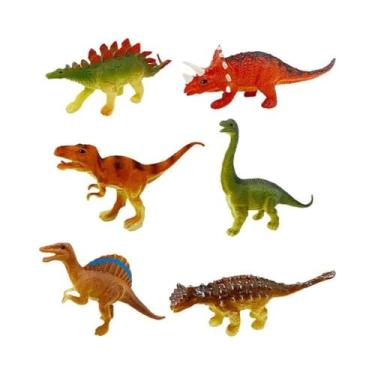 Imagem de Conjunto De Brinquedos De Dinossauro Jurássico 6 Peças Modelos De Plás
