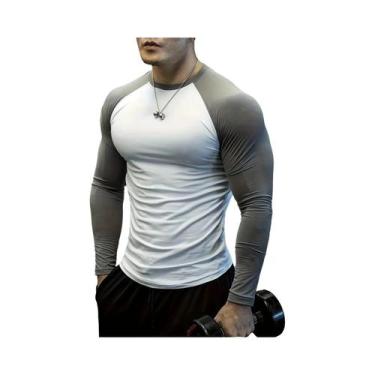 Imagem de Camiseta De Compressão Masculina De Secagem Rápida Para Treino De Fute