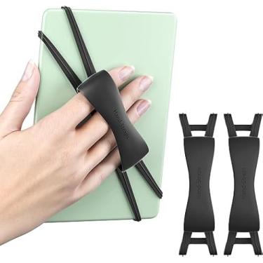 Imagem de Pacote com 2 alças de mão confortáveis para Kindle e tablets, acessórios Kindle para leitura na cama, suporte seguro e leve para tablet de 4,7 a 8 polegadas / branco papel/Kobo/Oasis/E-Book/telefone