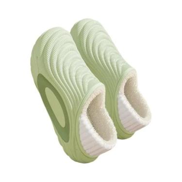 Imagem de Chinelos De Inverno Femininos Quentes De Pelúcia EVA Impermeáveis Anti