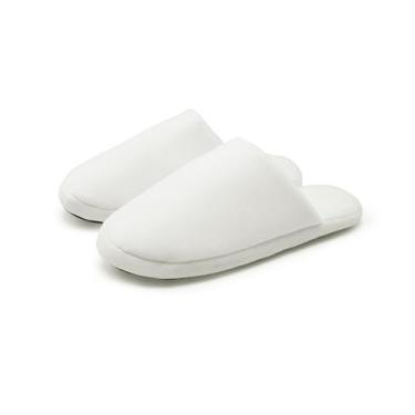 Imagem de Chinelos de casa para mulheres e homens, chinelos felpudos antiderrapantes macios macios macios de espuma viscoelástica quente inverno feminino sapatos para casa para uso interno, verde, Branco, 5.5