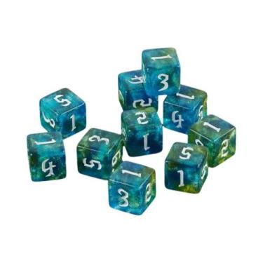 Imagem de Dado Poliedro D6 Colorido Com Glitter, Acrílico De 6 Lados Para RPG, E