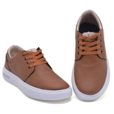 Imagem de Tênis Casual Masculino Estiloso Solado Alto Plataforma em material sin